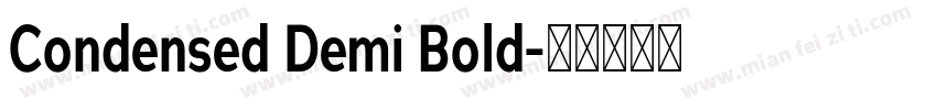Condensed Demi Bold字体转换